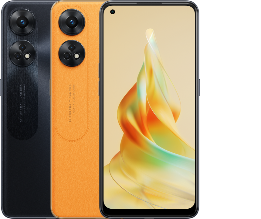 Oppo Reno 8T 8+256GB Smartphone Black | Orange | Bermor Techzone