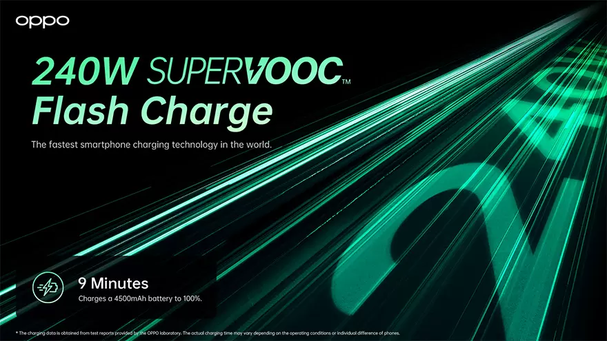 OPPO supera los límites de la potencia de carga rápida con la presentación de 240W SUPERVOOC Flash Charge en MWC 2022