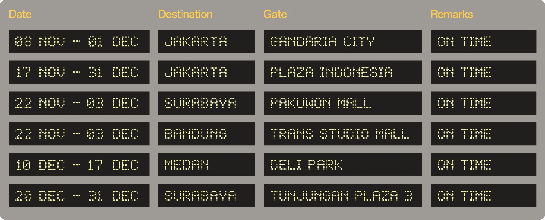 Departure Display Image