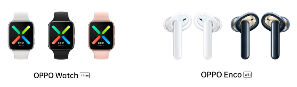 オッポジャパン
スマートウォッチ「OPPO Watch」
ワイヤレスイヤホン「OPPO Enco W51」を
9月4日より販売開始