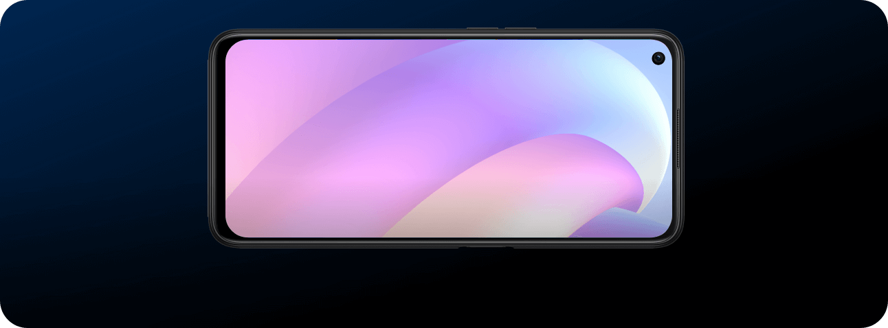 צג Punch-Hole צבעוני בקצב ריענון של 90 Hz  