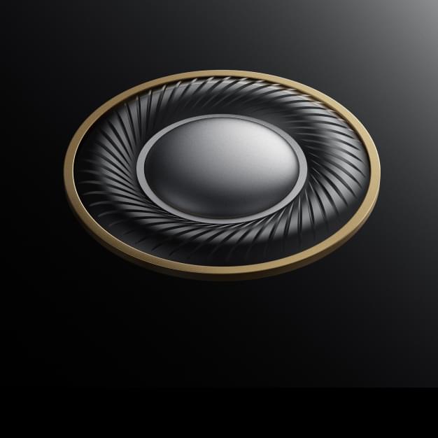 Driver diafragma besar berlapis titanium 12,4 mm