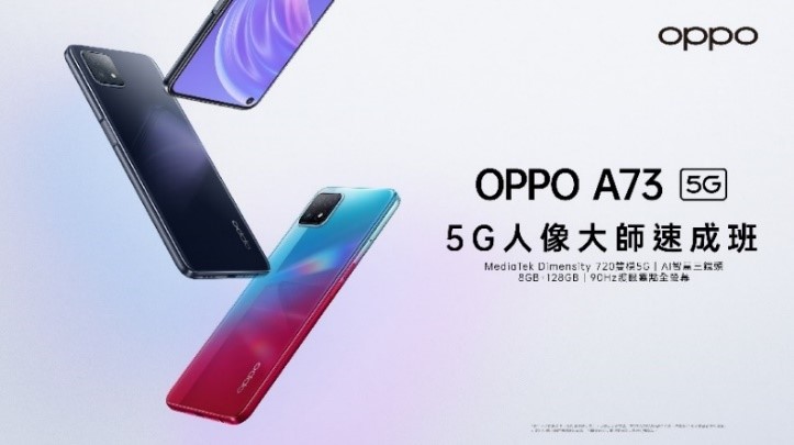 OPPO推出首款A系列5G手機OPPO A73 5G 不到萬元盡享暢快5G網路與全方位