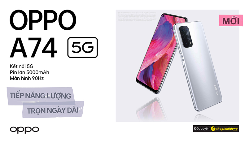 OPPO A74 5G: Experience the power and speed of the latest technology with the stunning OPPO A74 5G. Enjoy seamless browsing, clear visuals, and easy file transfers in a sleek and elegant design.